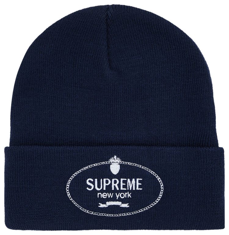 Supreme Crest Beanie Navy