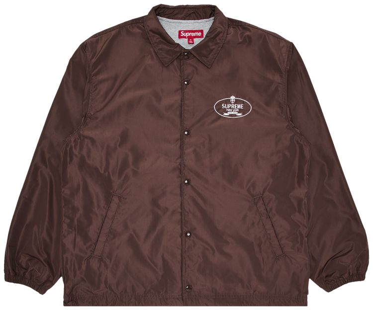 Supreme Crest Coaches Jacket Brown