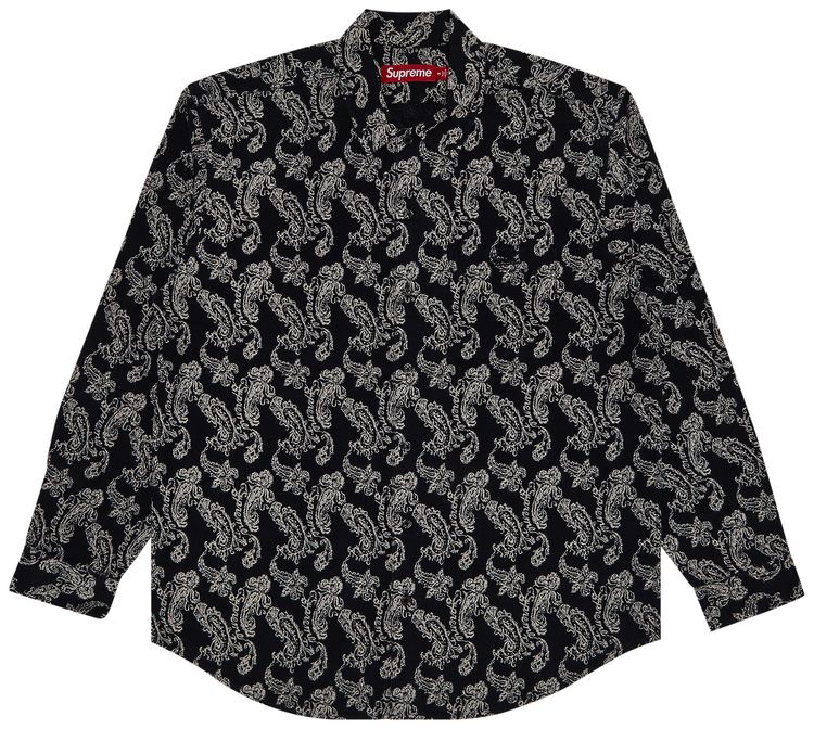 Supreme Paisley Flannel Shirt Black