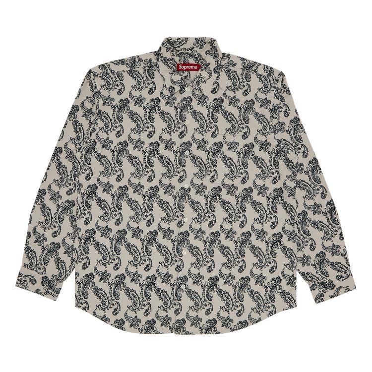 Supreme Paisley Flannel Shirt White