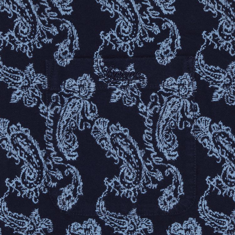 Supreme Paisley Flannel Shirt Navy