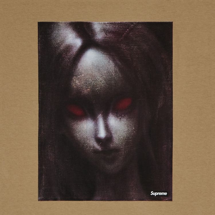 Supreme Red Eyes Tee Khaki