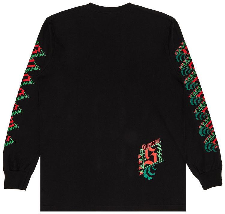 Supreme Strawberries Long Sleeve Tee Black
