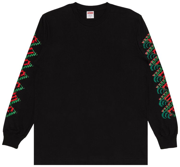 Supreme Strawberries Long Sleeve Tee Black