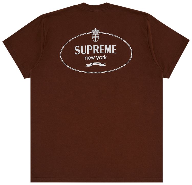 Supreme Crest Tee Brown