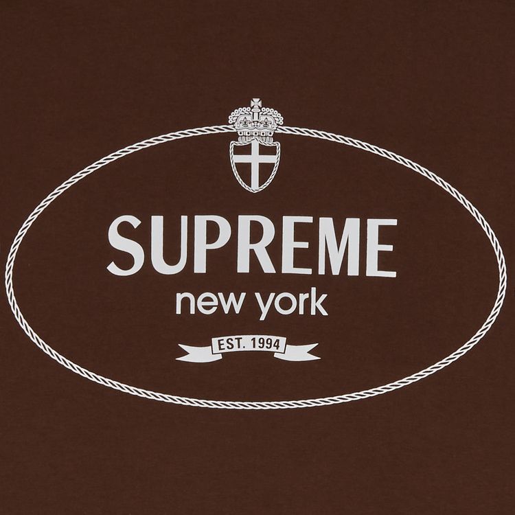 Supreme Crest Tee Brown