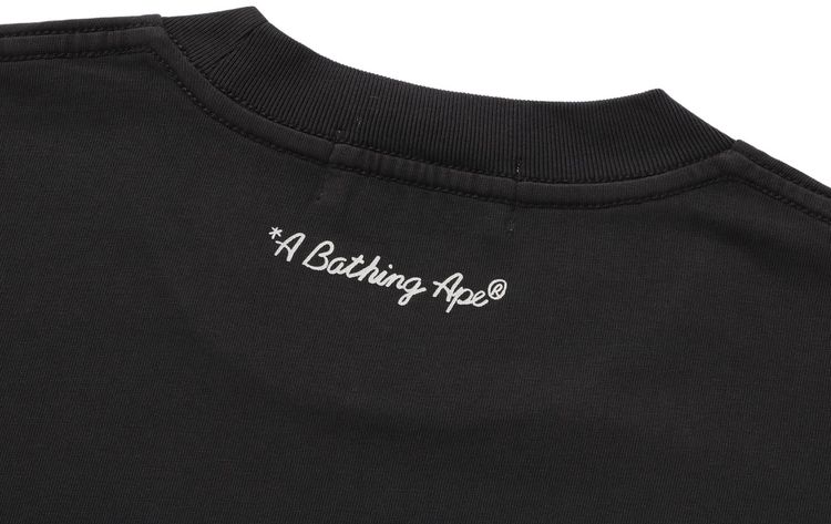 BAPE Garment Dye Shark Relaxed Fit Tee Black