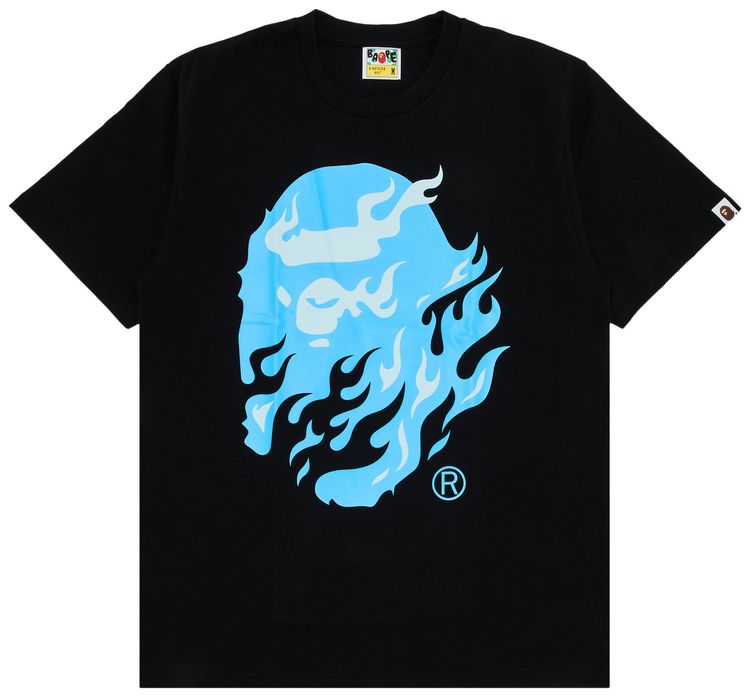 BAPE Flame Ape Head Tee BlackBlue