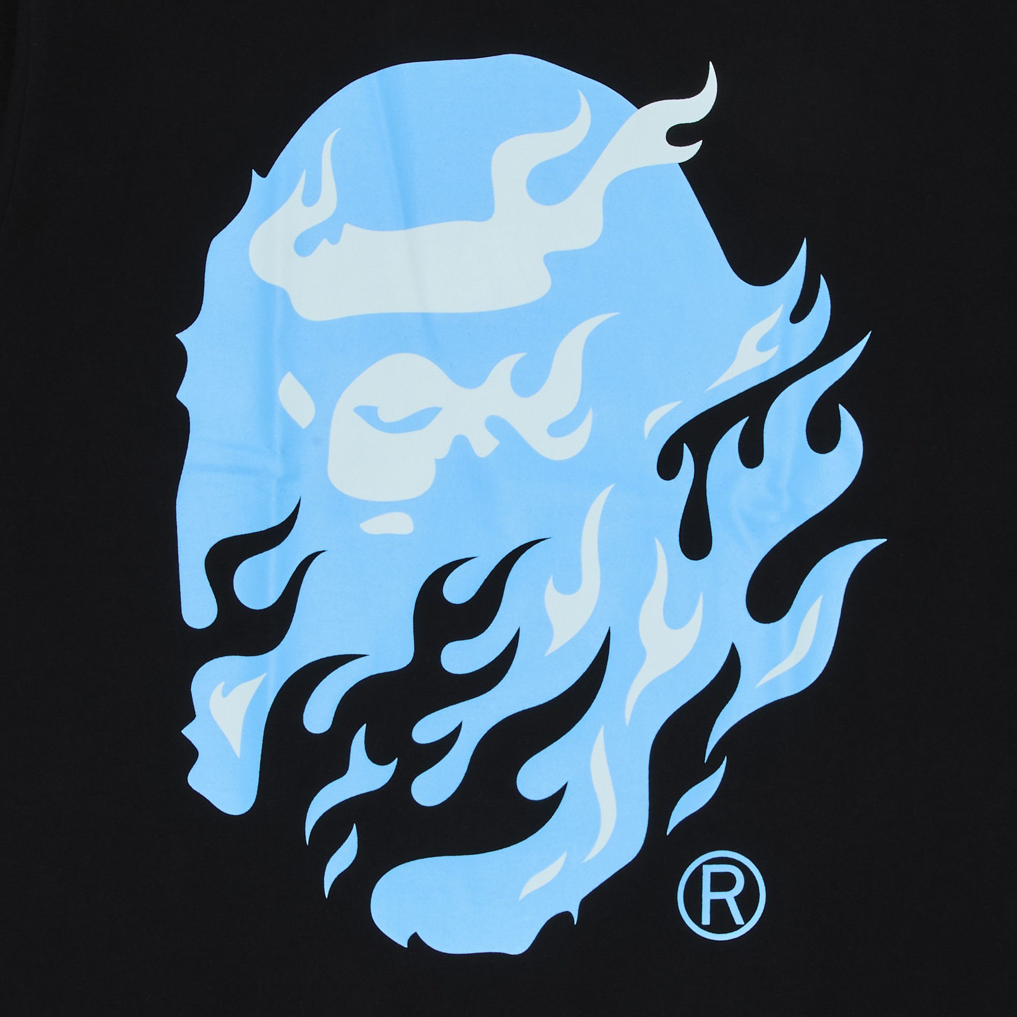 Buy BAPE Flame Ape Head Tee 'Black/Blue' - 1K20 110 032 Buy BAPE Flame Ape Head Tee 'Black/Blue' - 1K20 110 032