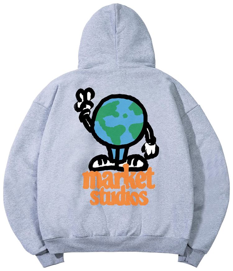 Market World Peace Hoodie Ash Heather