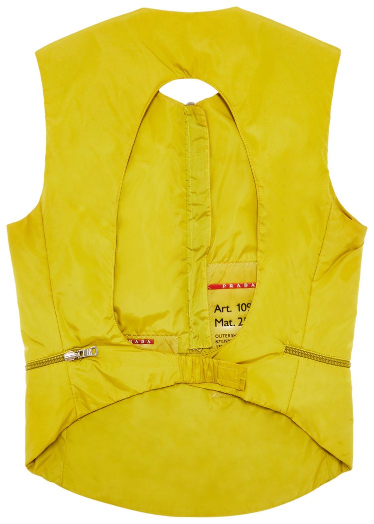 Prada Backless Top Yellow