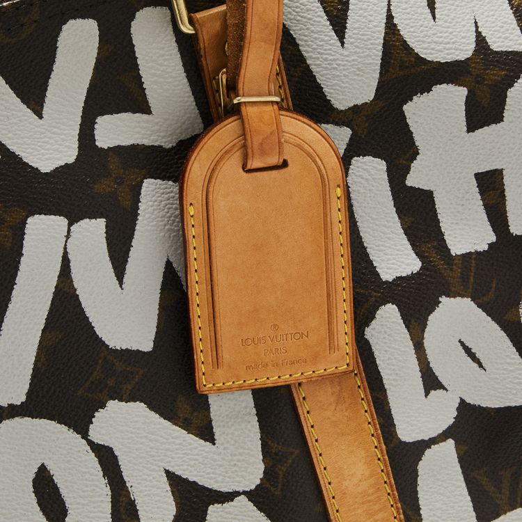 Louis Vuitton x Stephen Sprouse Monogram Graffiti Keepall 50 Boston Bag BrownWhite