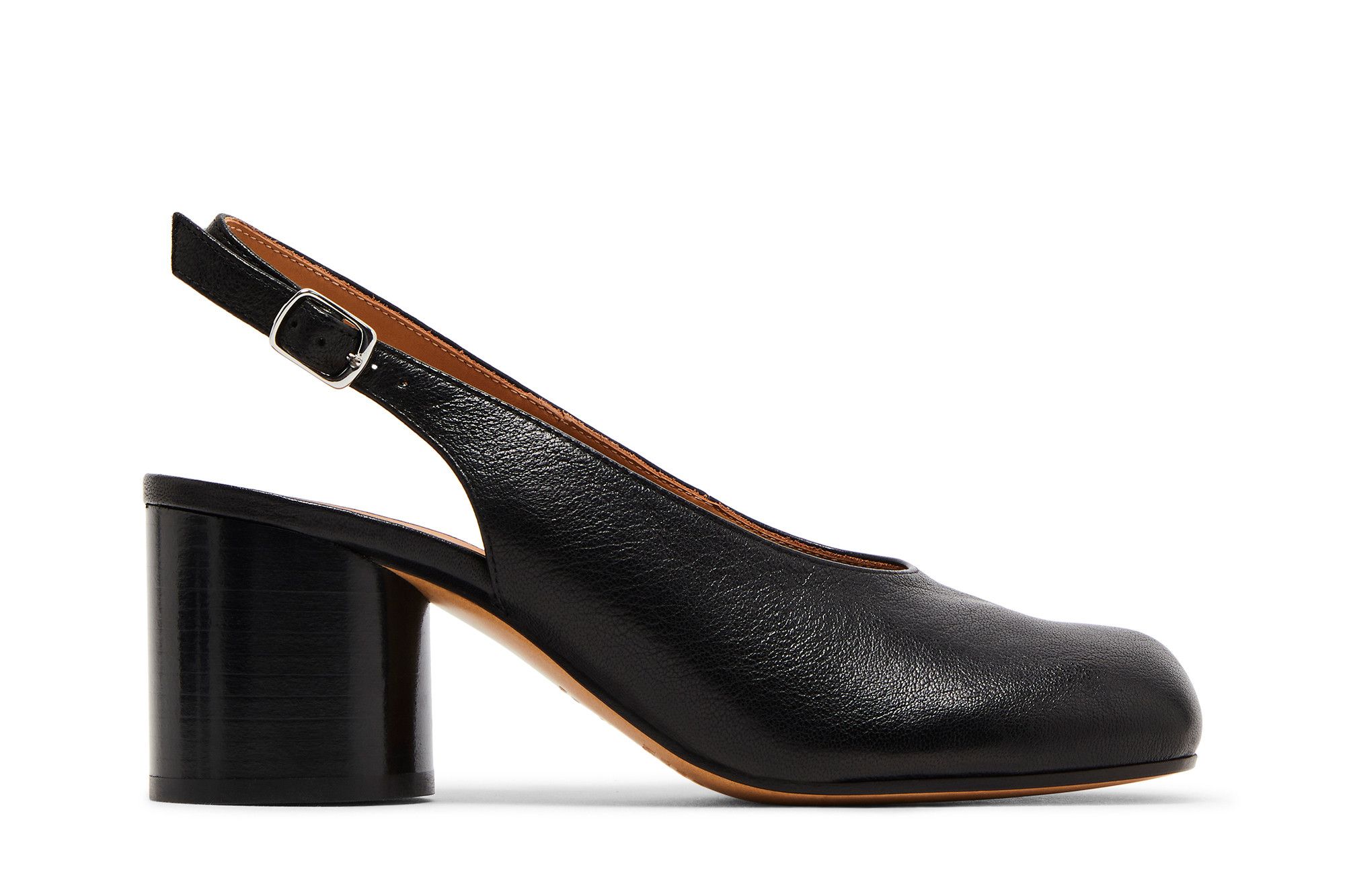 【送料&関税込】Maison Margiela Tabi Slingback Tabi leather slingback pumps in black - Maison Margiela