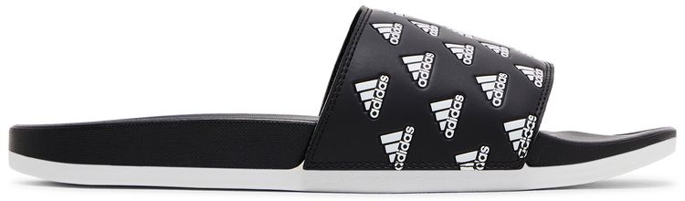 Adidas Adilette Comfort Slide Repeat Logo   Black