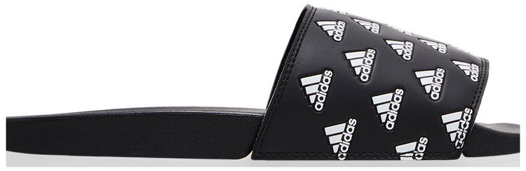 Adidas Adilette Comfort Slide Repeat Logo   Black