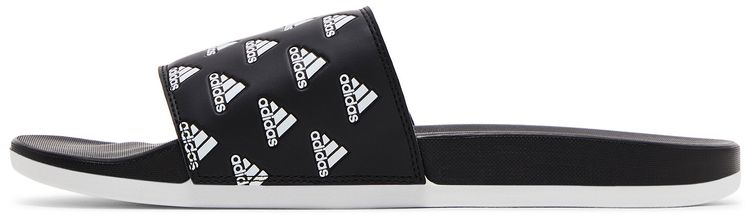 Adidas Adilette Comfort Slide Repeat Logo   Black