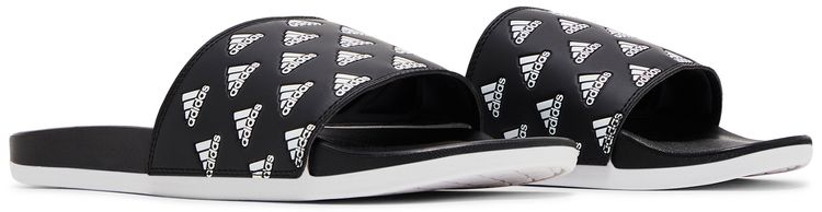 Adidas Adilette Comfort Slide Repeat Logo   Black