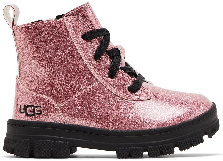 UGG Ashton Lace Up Boot Toddler Glitter Pink