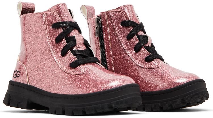 UGG Ashton Lace Up Boot Toddler Glitter Pink