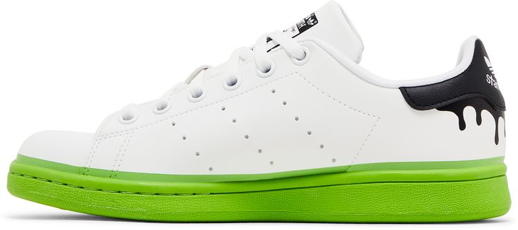 Adidas Stan Smith Big Kid Paint Drip   White Solid Green