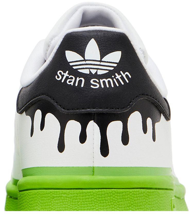 Adidas Stan Smith Big Kid Paint Drip   White Solid Green
