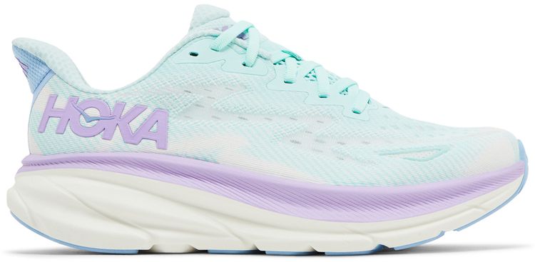 HOKA Wmns Clifton 9 Wide Sunlit Ocean Lilac Mist