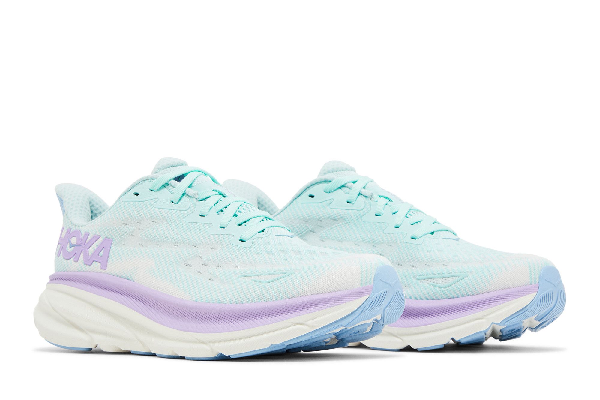 Buy HOKA Wmns Clifton 9 Wide 'Sunlit Ocean Lilac Mist' - 1132211