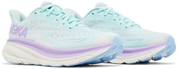 HOKA Wmns Clifton 9 Wide Sunlit Ocean Lilac Mist