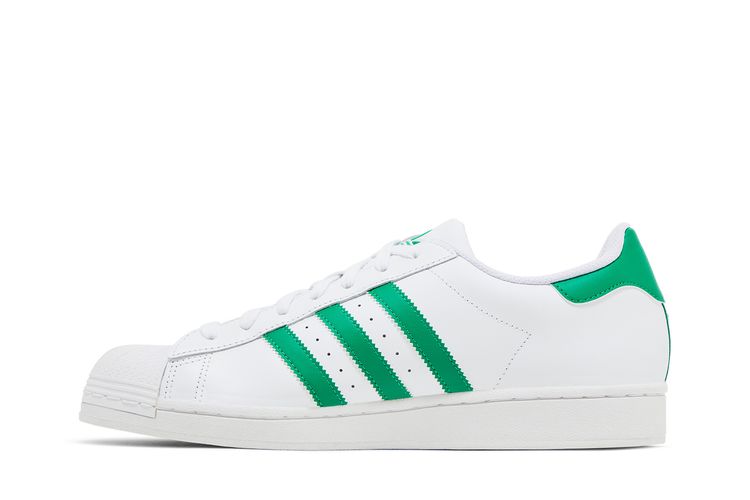 adidas Originals Men's Superstar Sneakers, Size 11.5, White/Green