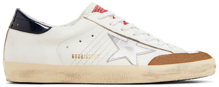 Golden Goose Superstar White Beige Silver Blue