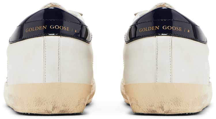 Golden Goose Superstar White Beige Silver Blue