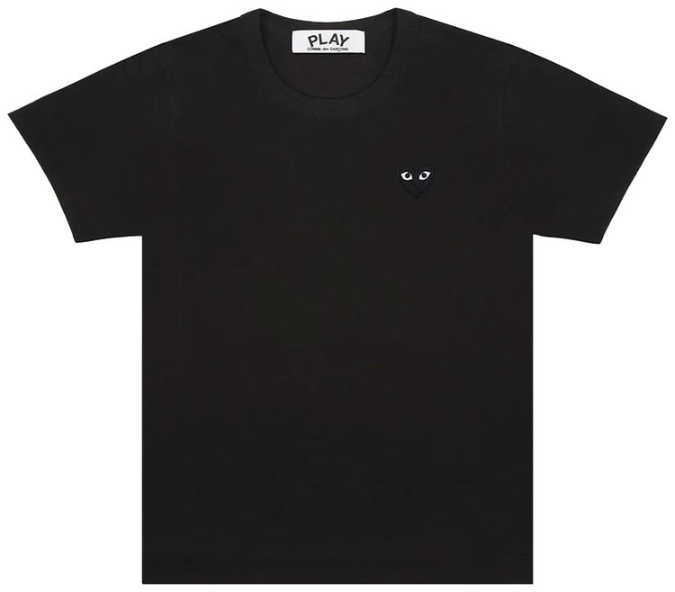 Comme des Garcons PLAY Heart T Shirt Black