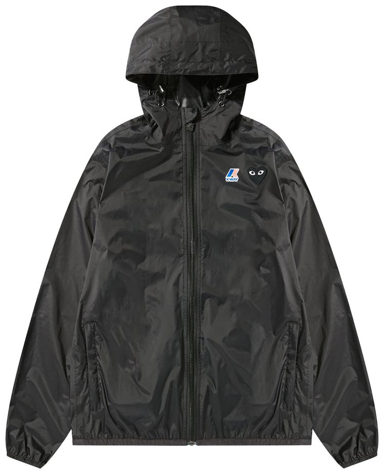 Comme des Garcons PLAY K Way Emblem Jacket Black