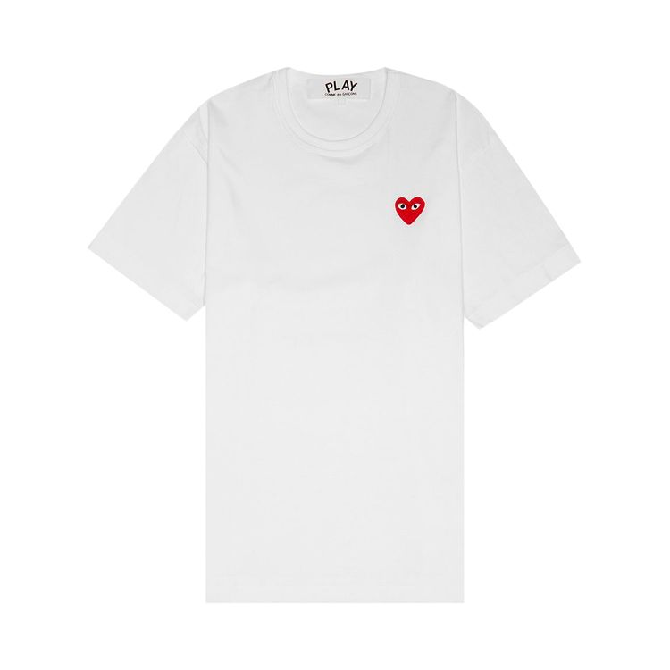 Comme des Garcons PLAY Heart Emblem T Shirt White