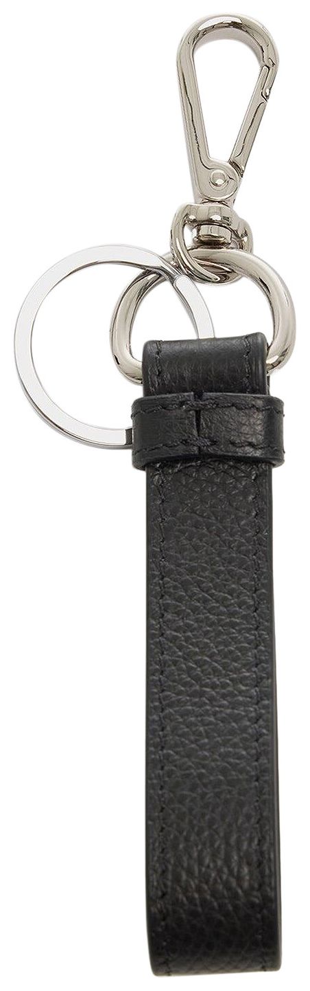 Marni Calf Leather With Mending Key Ring Black