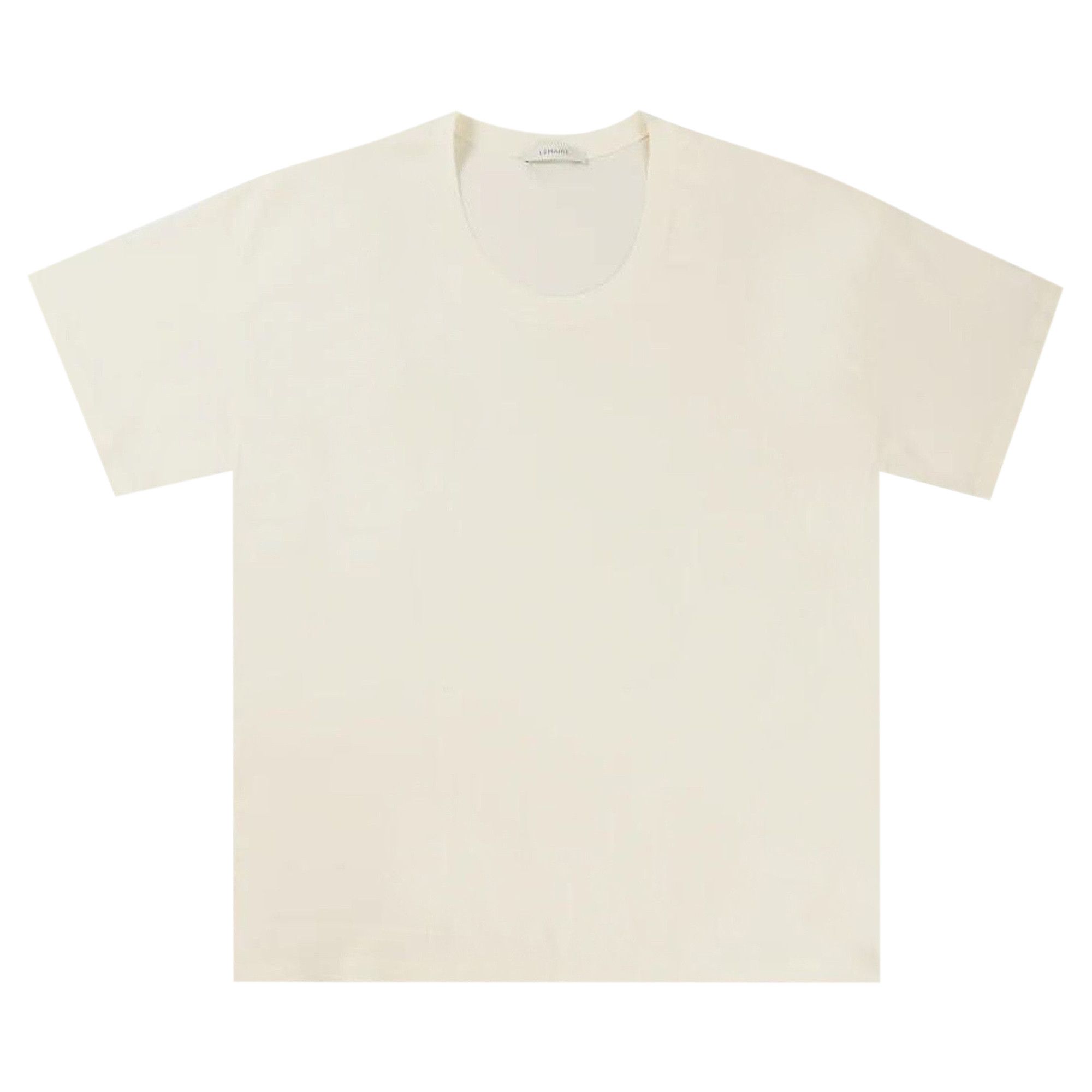 Tシャツ・カットソー LEMAIRE TO1146.LJ1016 Shirts Light Cream Rib T-shirt | LEMAIRE