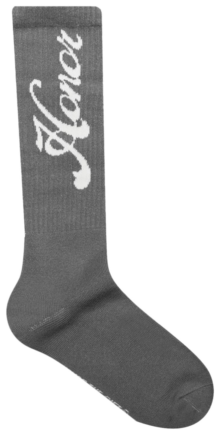 Honor The Gift Honor Script Ribbed Sock Stone