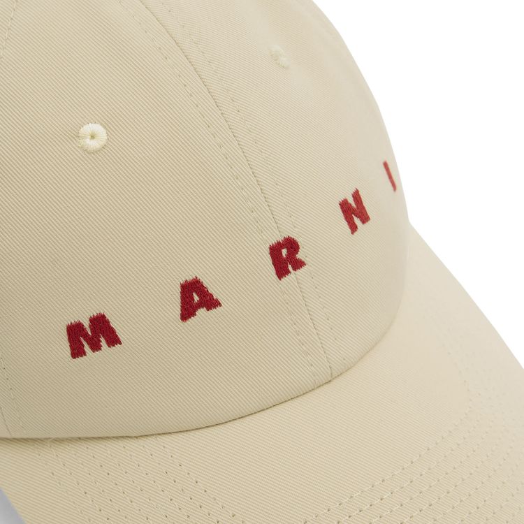 Marni Logo Baseball Hat Ivory