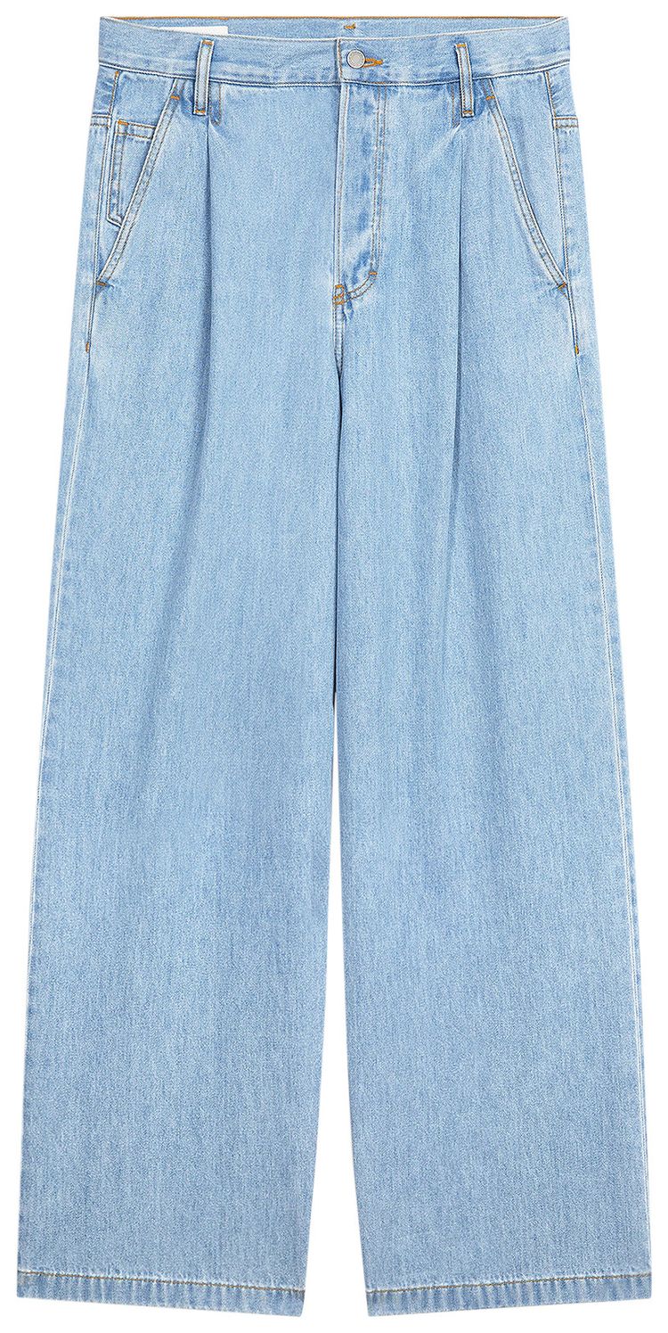 Dries Van Noten Loose Fit Penning Denim Pant Light Blue