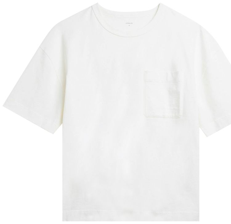 Lemaire Boxy Short Sleeve T Shirt Chalk