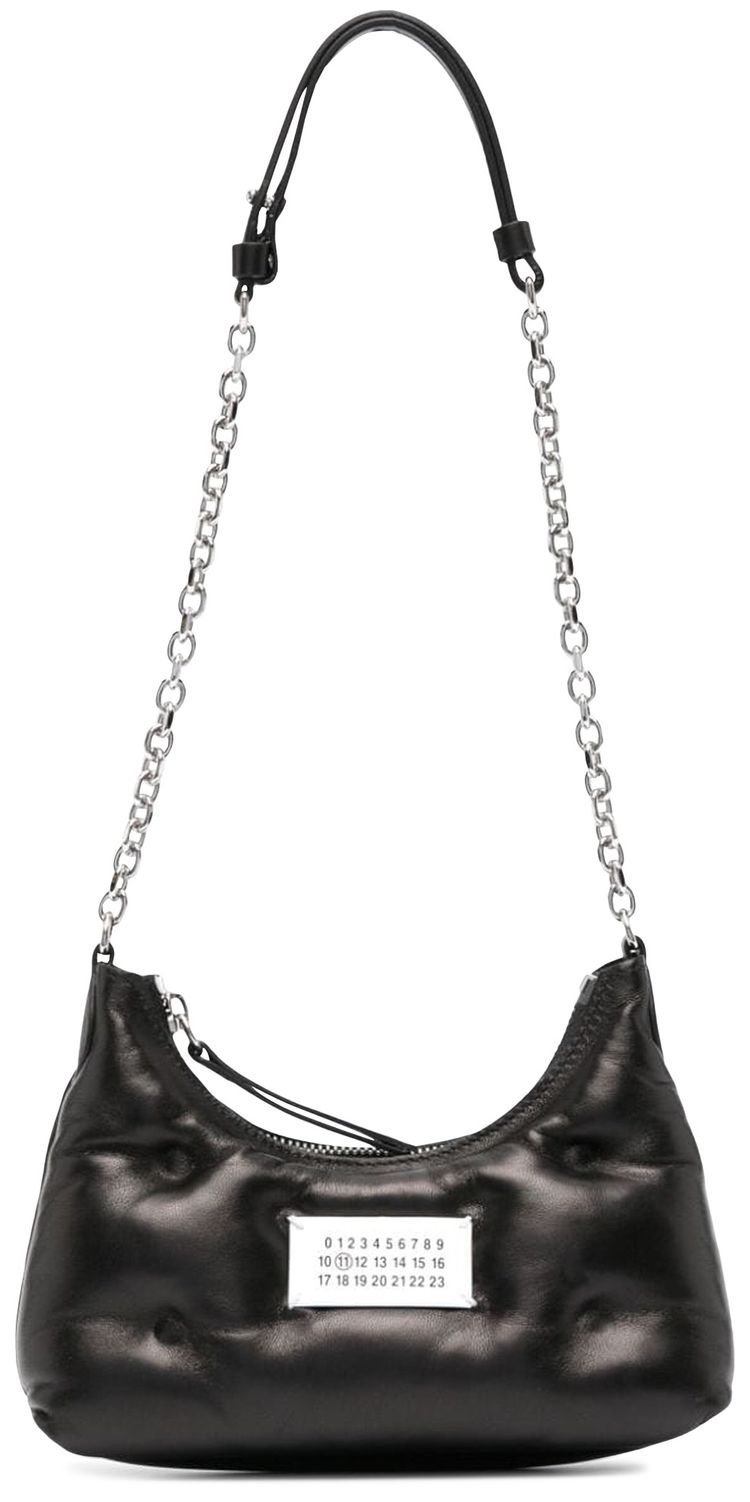 Maison Margiela Quilted Nappa Glam Slam Hobo Micro Shoulder Bag Black