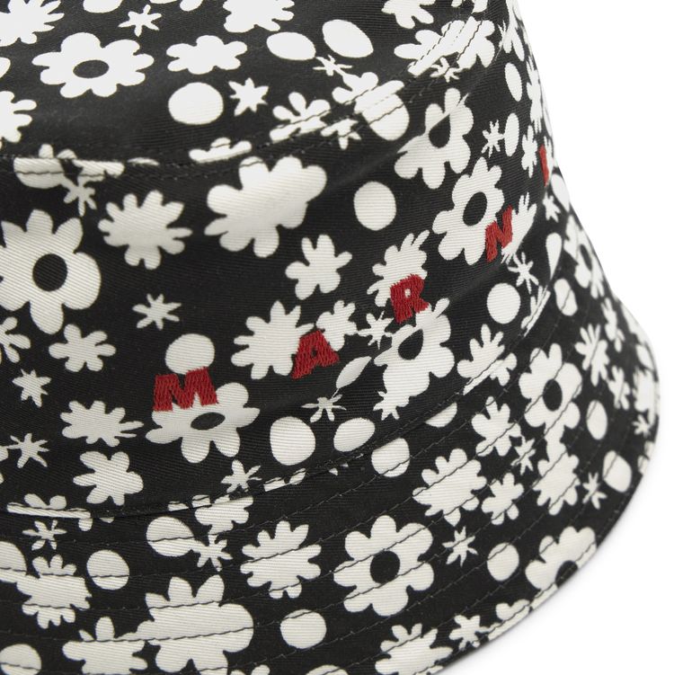 Marni Logo Bucket Hat Black