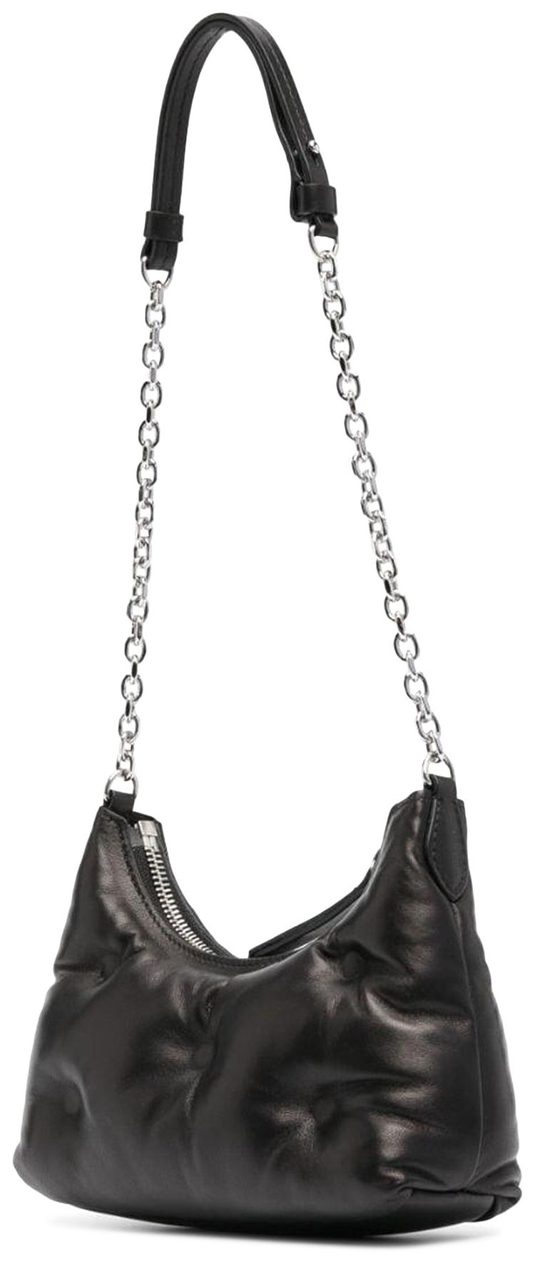 Maison Margiela Quilted Nappa Glam Slam Hobo Micro Shoulder Bag Black