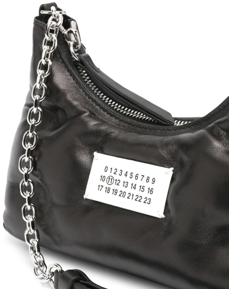 Maison Margiela Quilted Nappa Glam Slam Hobo Micro Shoulder Bag Black