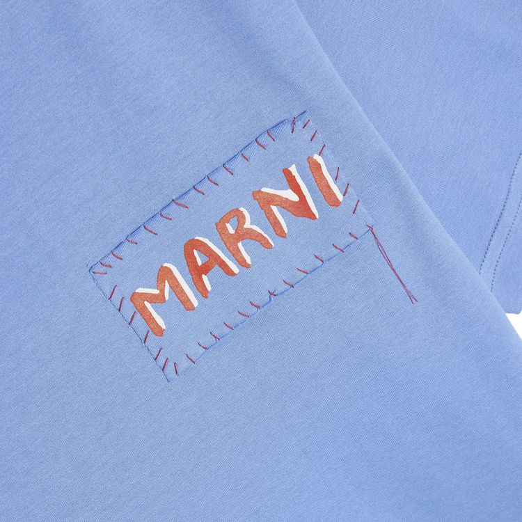 Marni Patch T Shirt Blue Lilac