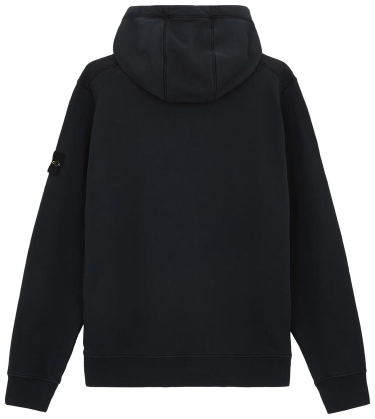 Stone Island Garment Dyed Fleece Hoodie Navy Blue