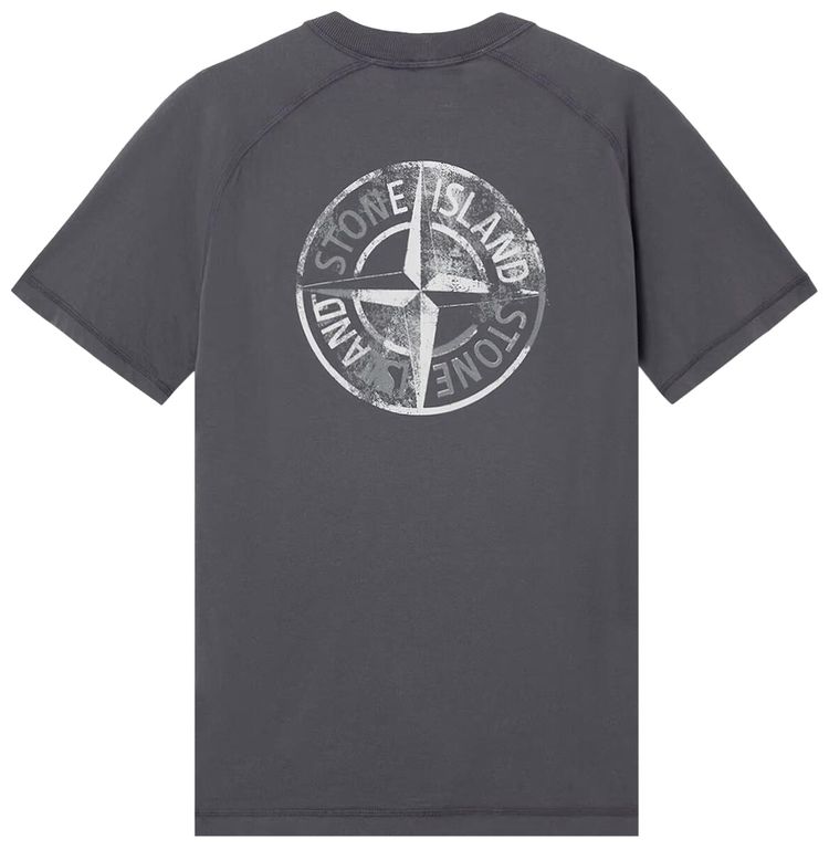 Stone Island Institutional One Print T Shirt Charcoal