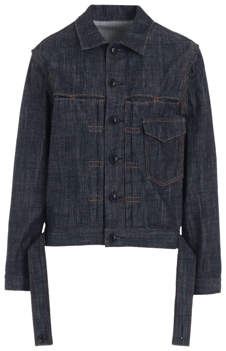 Ys KO Tucked Denim Jacket Indigo