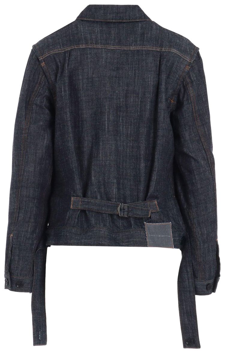 Ys KO Tucked Denim Jacket Indigo
