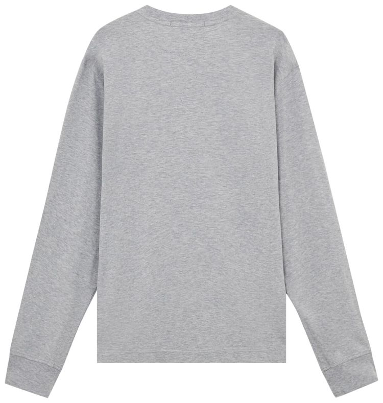 Stone Island Compass Patch Logo Long Sleeve T Shirt Melange Grey